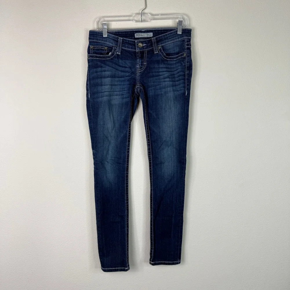 BKE Denim Women's Stella Skinny Denim Ankle Jeans Blue Size 27 X 31.5R